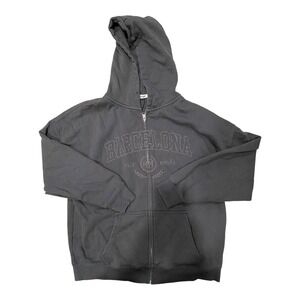 Garage - Barcelona Spain Hoodie (M) - Full Zip Sweatshirt‎ Black
